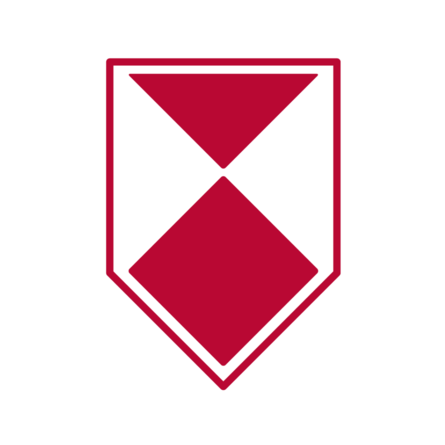 Das Logo des Denkmalschutzes in Sachsen. Denkmalschutzplakette in Rot